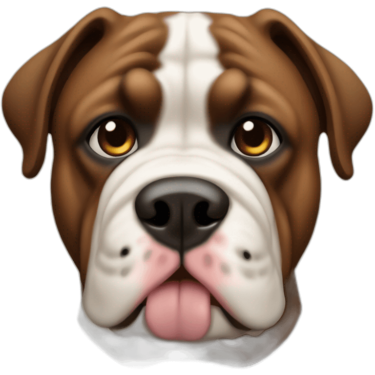 English Bull Dog brown and black emoji