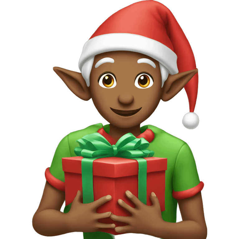 Elf holding gifts emoji