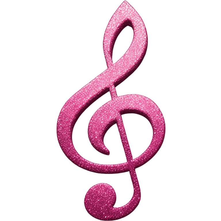 pink glitter music note emoji