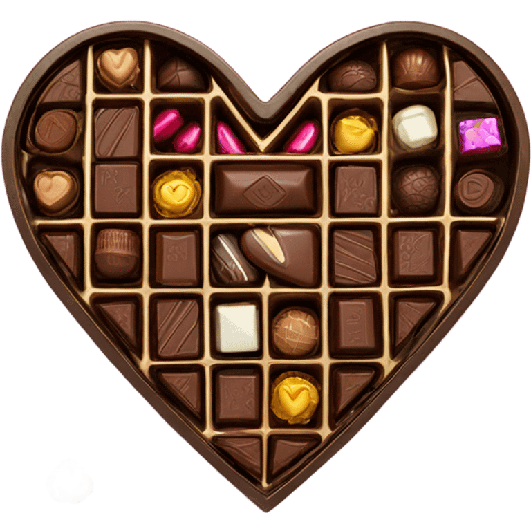 Heart shaped box of chocolates  emoji