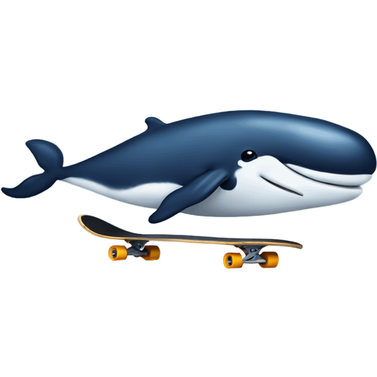 Whale on a skateboard  emoji