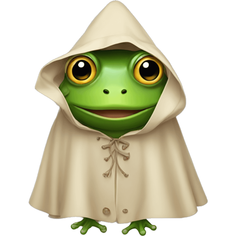 Frog in a cloak emoji