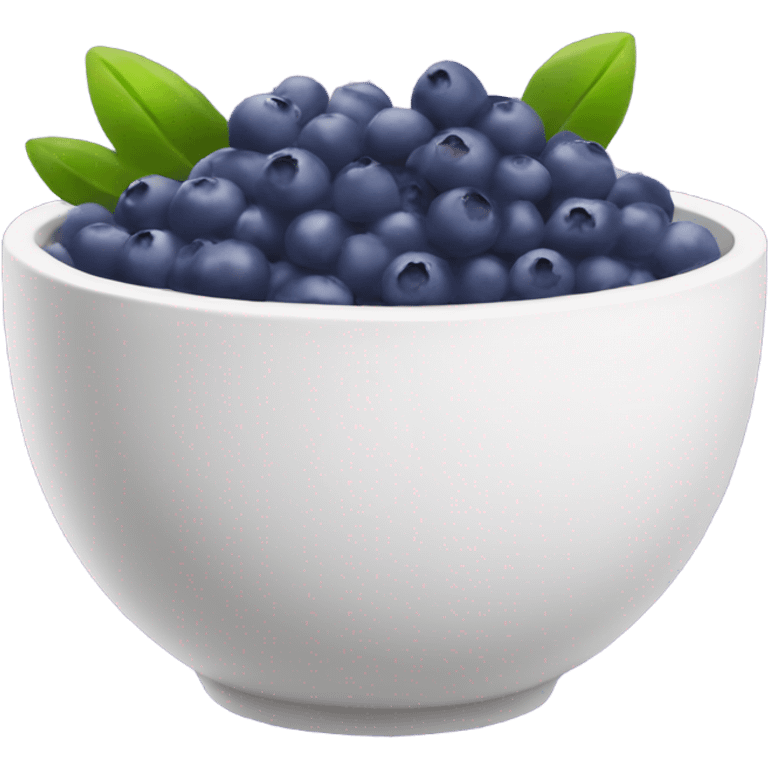 White acai bowl with blueberries  emoji