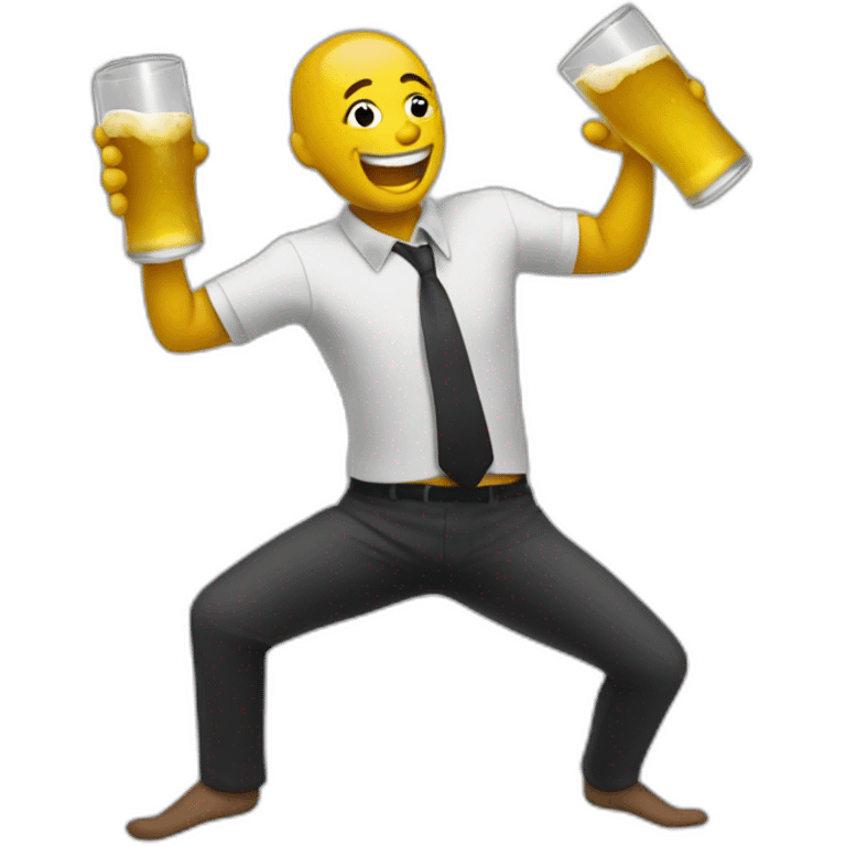 drinking and dancing emoji