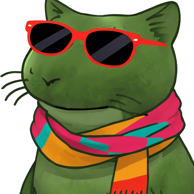 Cat with sunglasses emoji