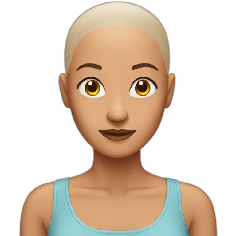 woman no hair emoji