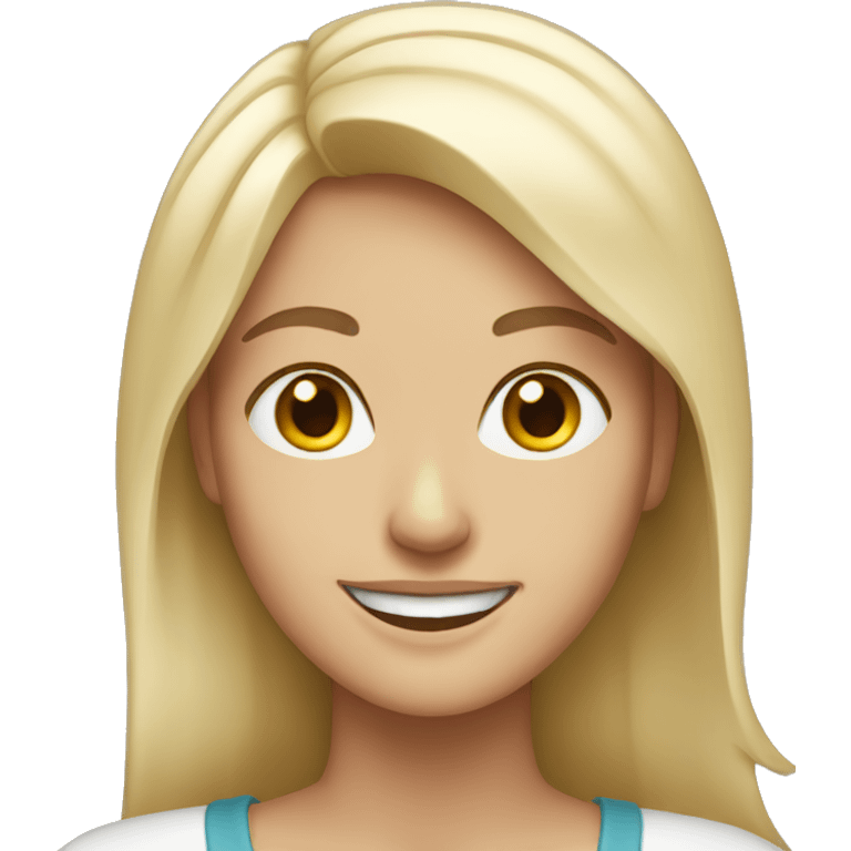 white woman smiling emoji