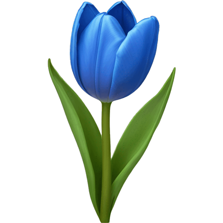 Blue tulip emoji