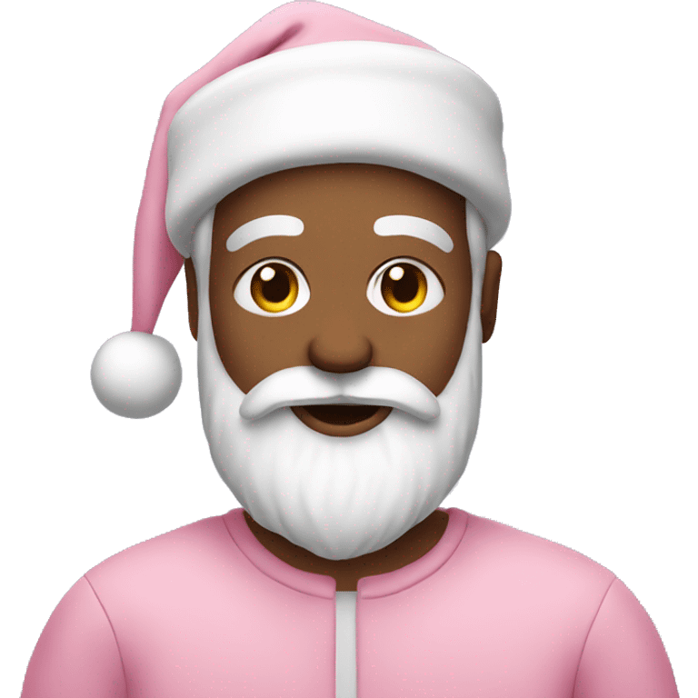 An emoji of Santa with pastel pink clothes and beard emoji