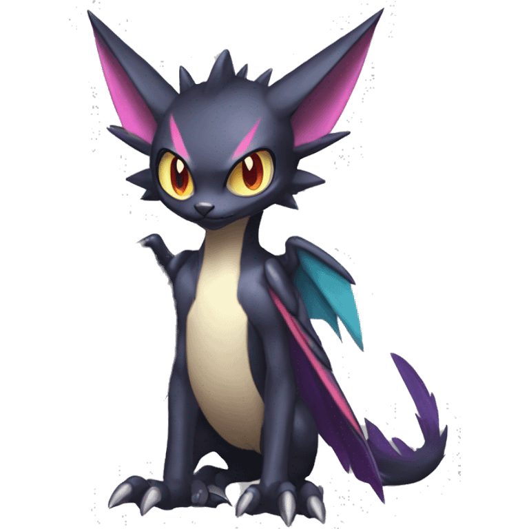 Edgy Cool Nargacuga-Noivern-Pokémon-fusion-cat Full Body emoji