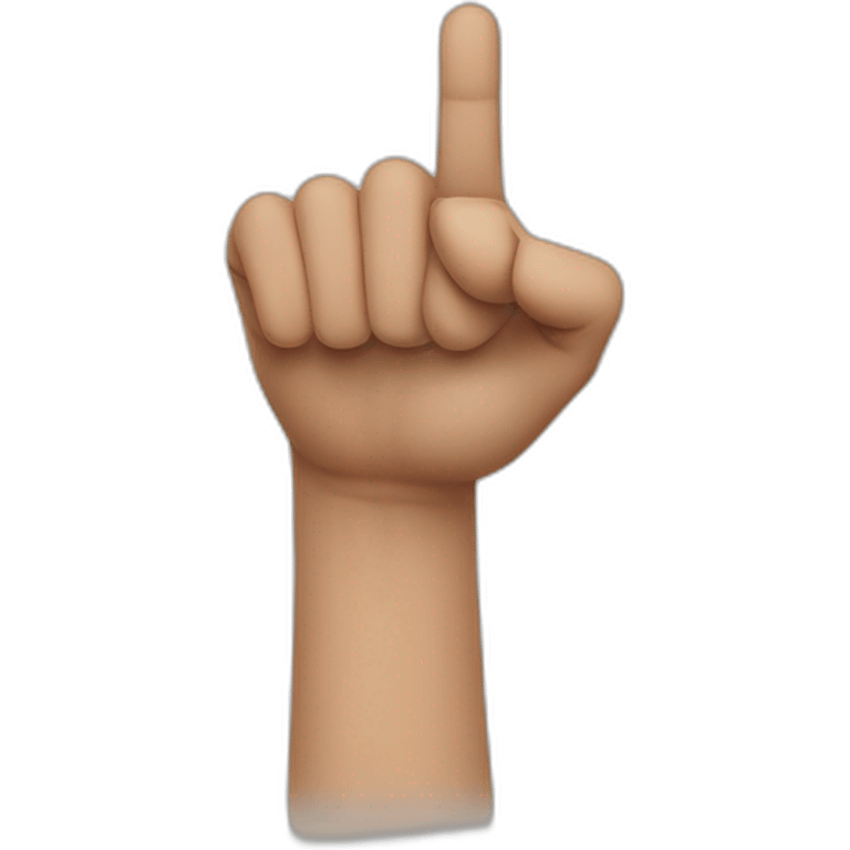 right hand with pointer finger pointing up and thumb pointing left and all other fingers down emoji