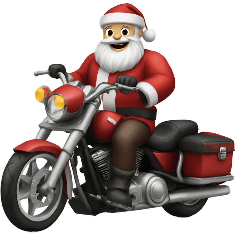 Santa Claus Biker  emoji