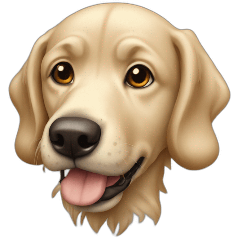 Chien beige foncé emoji