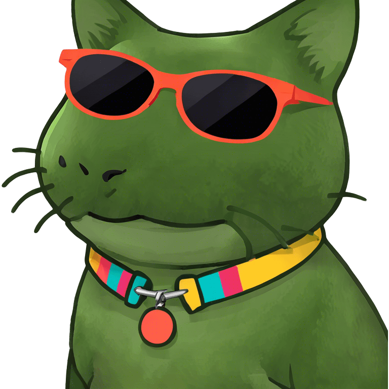 Cat with sunglasses emoji