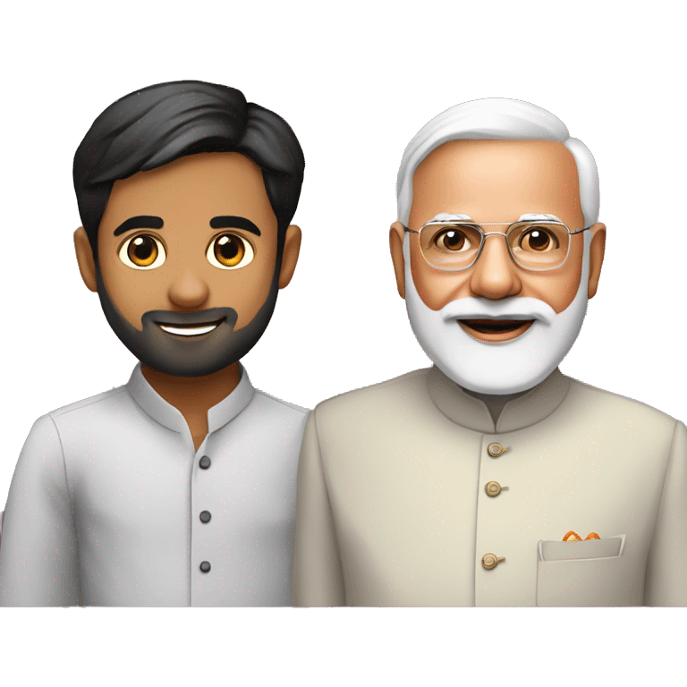 Narendra modi with dhruv rather emoji