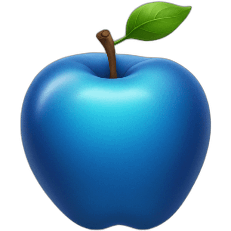 blue apple emoji