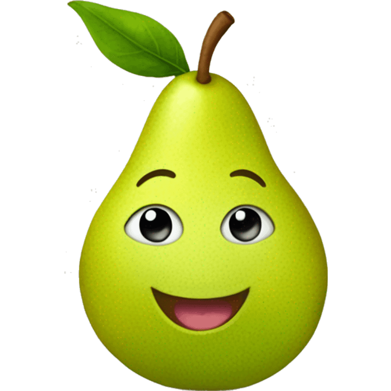 A happy little pear emoji