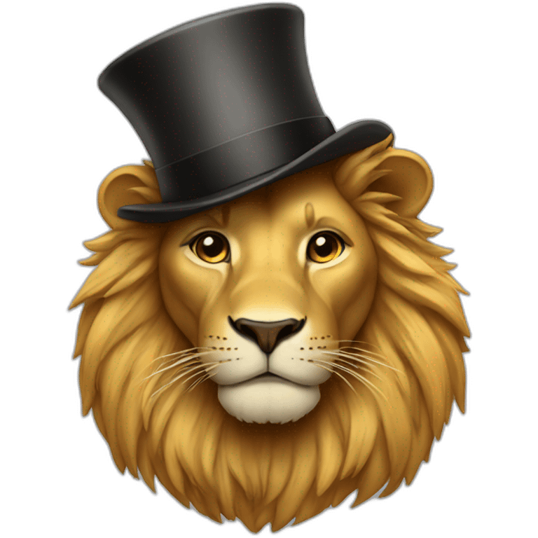 Lion With A Top Hat emoji