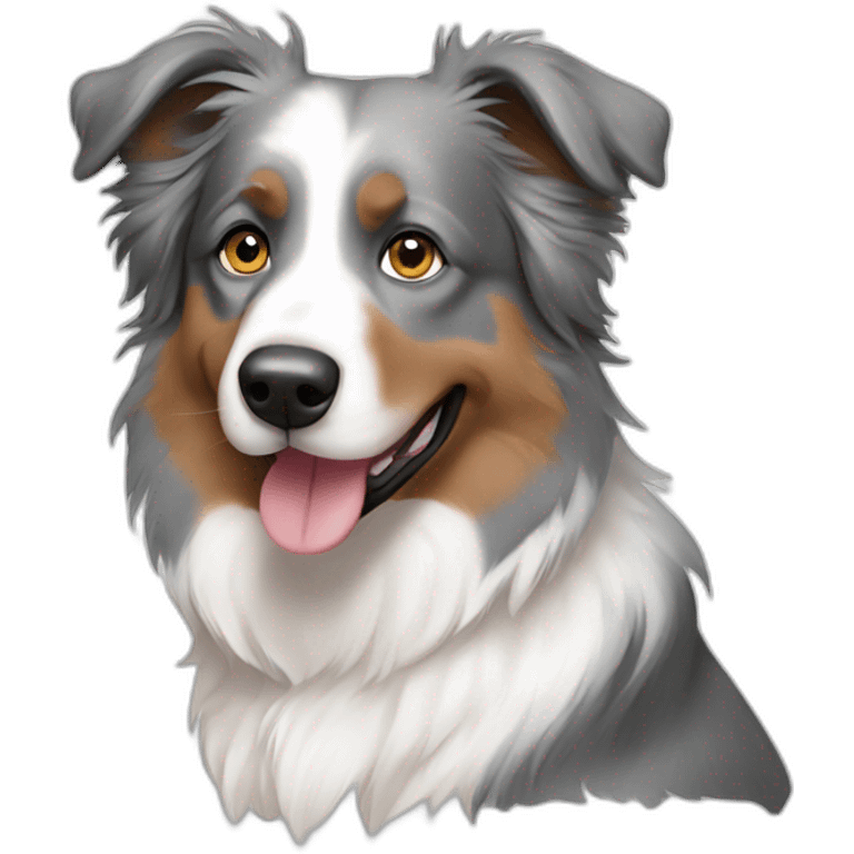 australian shepherd white and grey emoji