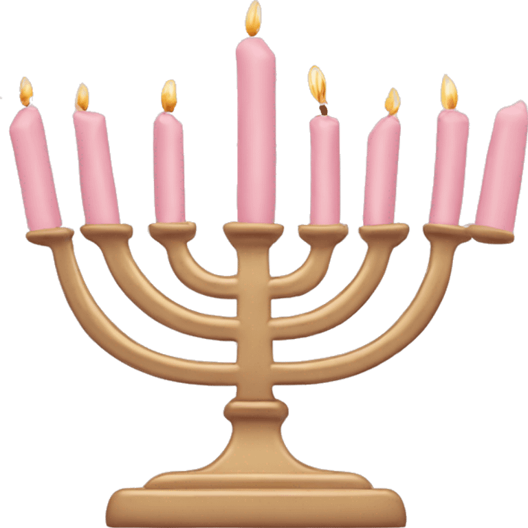 light pink menorah emoji