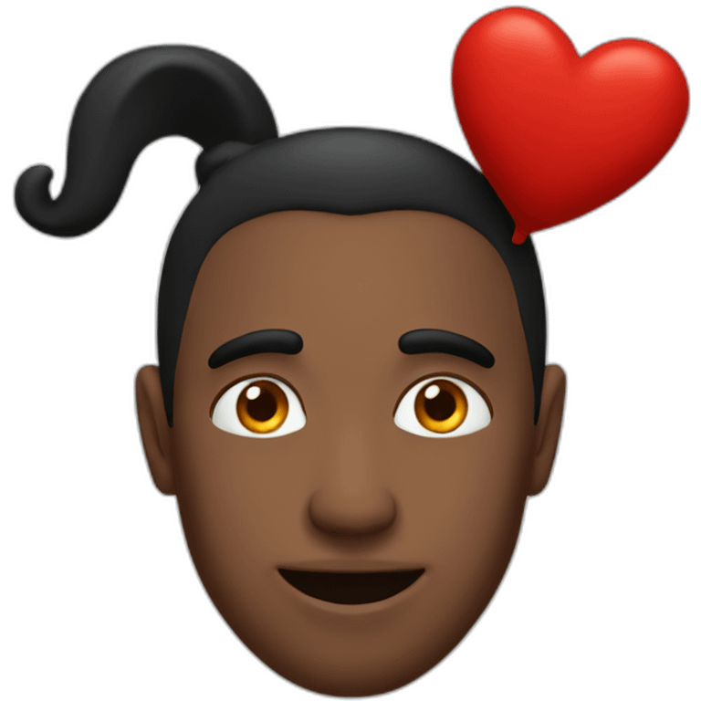 Coeur rouge et noir emoji