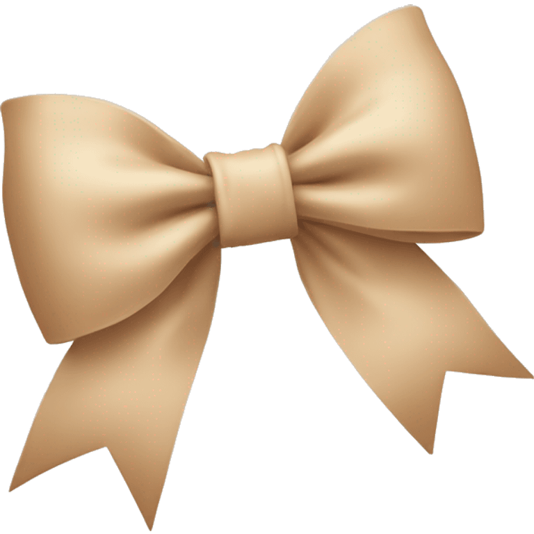 cute beige bow emoji