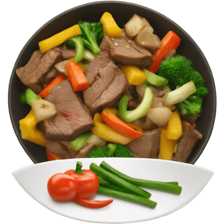 beef and vegetable stir-fry emoji