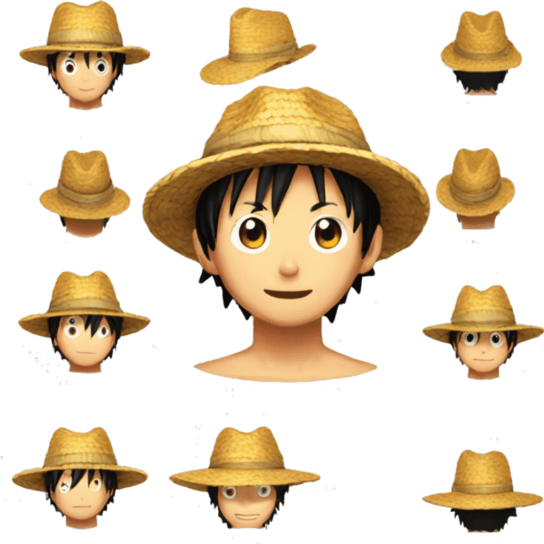 chapeau de paille luffy emoji