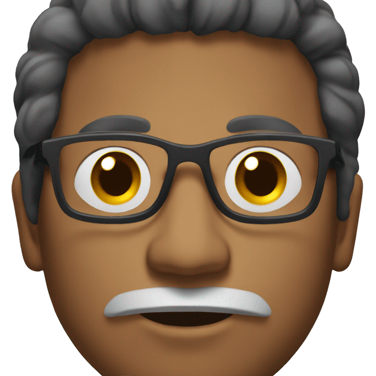 indian man with black glasses and slightly longer face  emoji