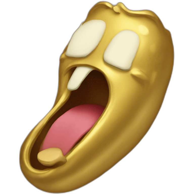 a gold tongue emoji