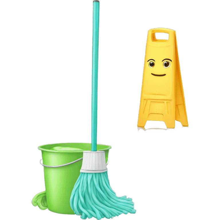 mop and windex spray crossed emoji