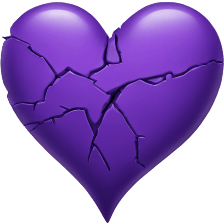 Purple broken heart emoji