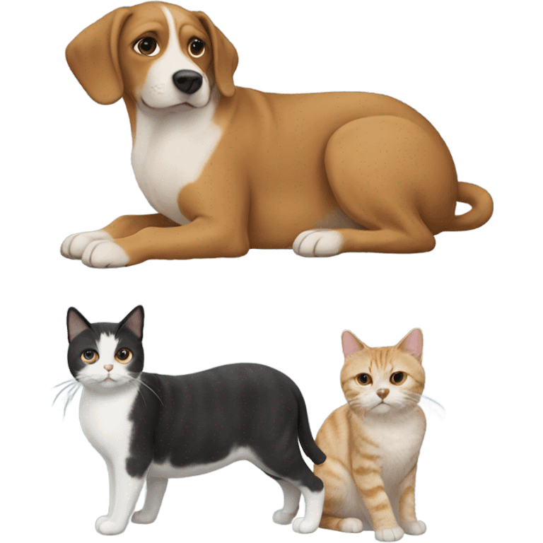 dog and cat  emoji