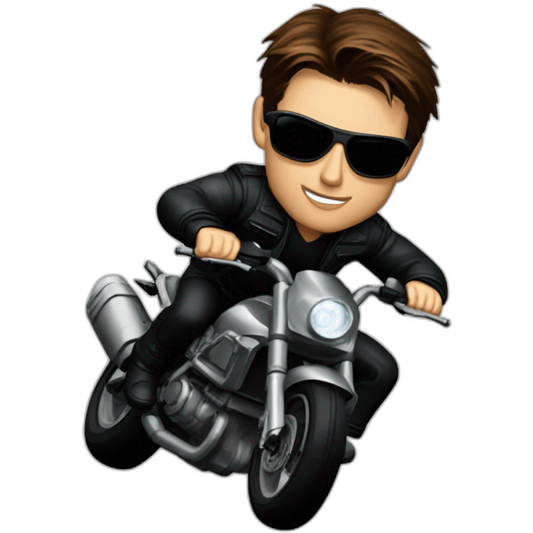 Tom Cruise en moto dans mission impossible rogue nation emoji