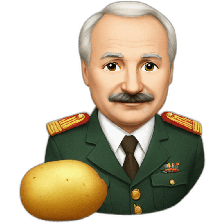 Lukashenko with a potato emoji