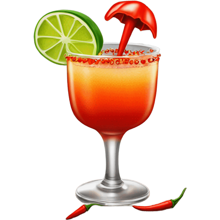 Spicy margarita white Red chilli  emoji