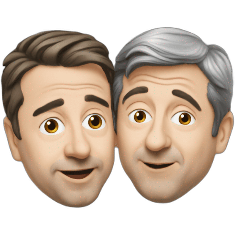 macron kiss melenchon emoji