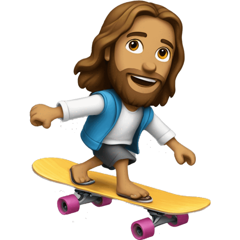 jesus riding a skateboard emoji