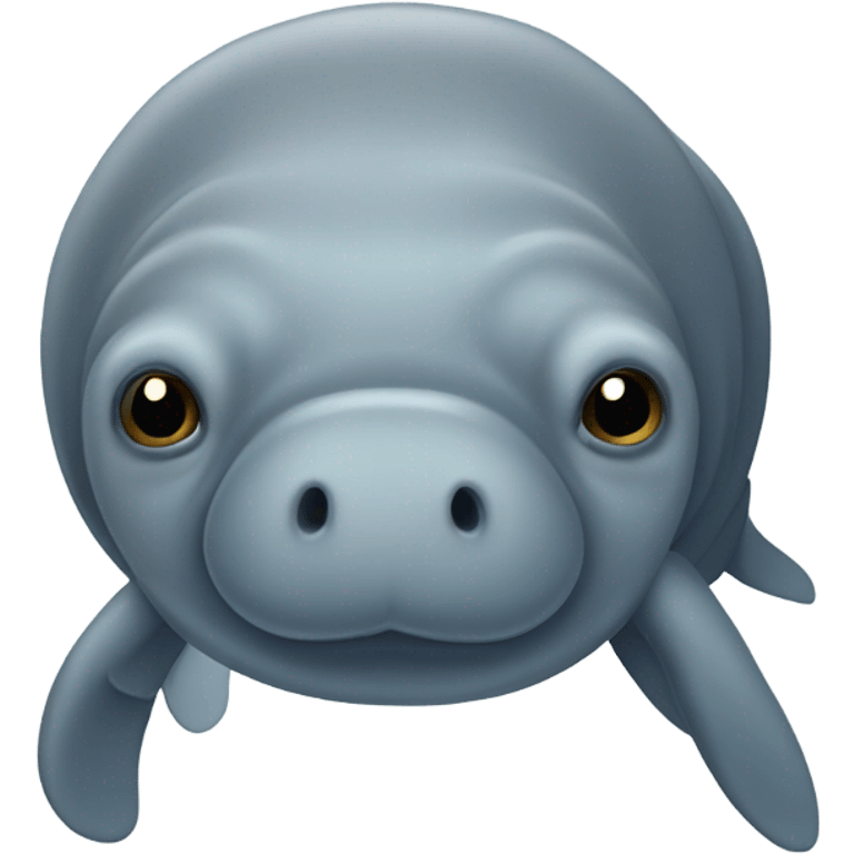 Eye lashes on a manatee  emoji