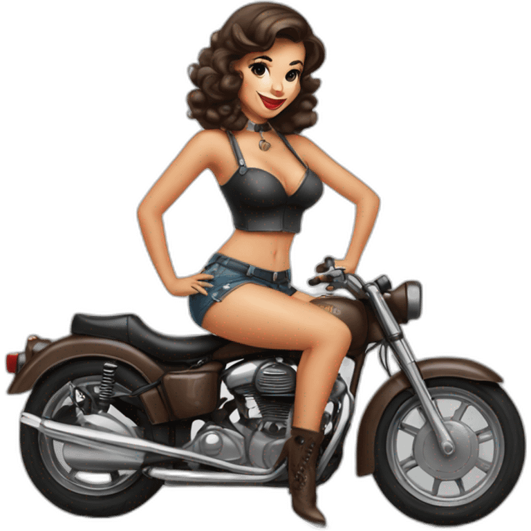 pin up brune moto emoji