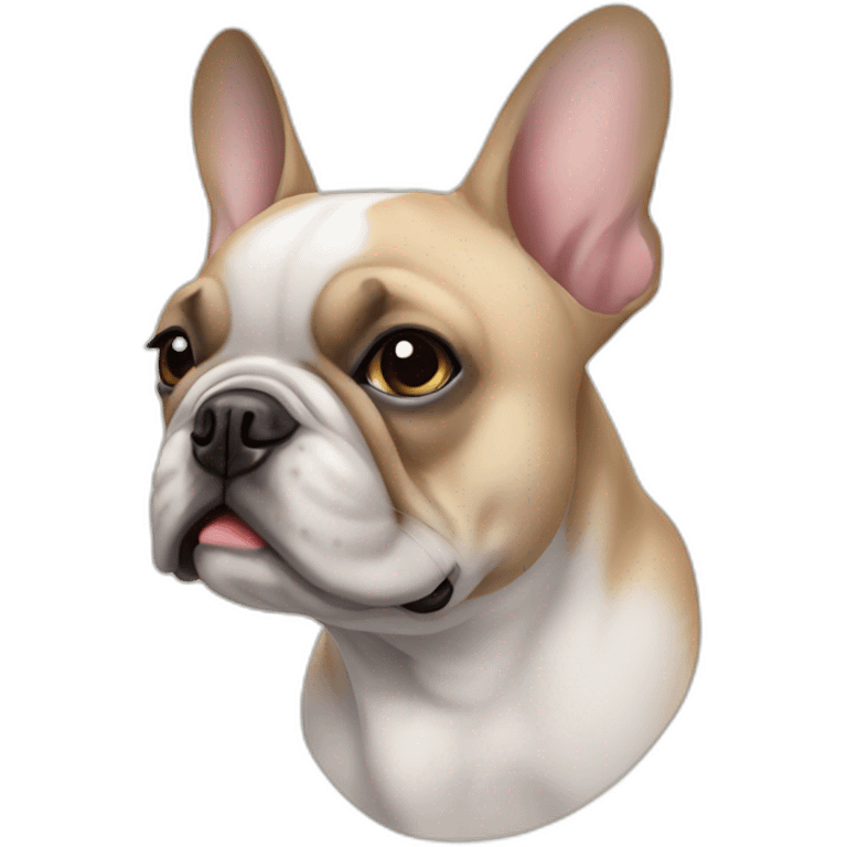 french bulldog dog avec des larmes emoji