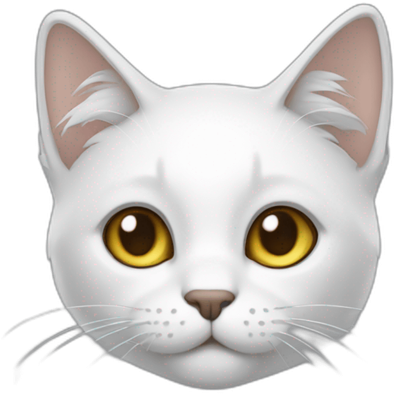 Gato cinza branco emoji