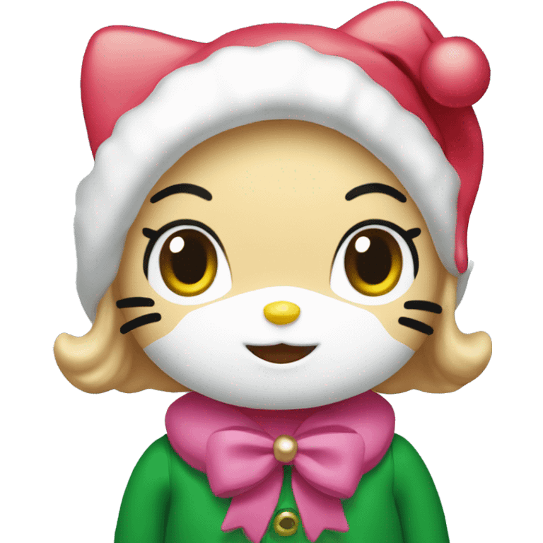 Christmas hello kitty emoji