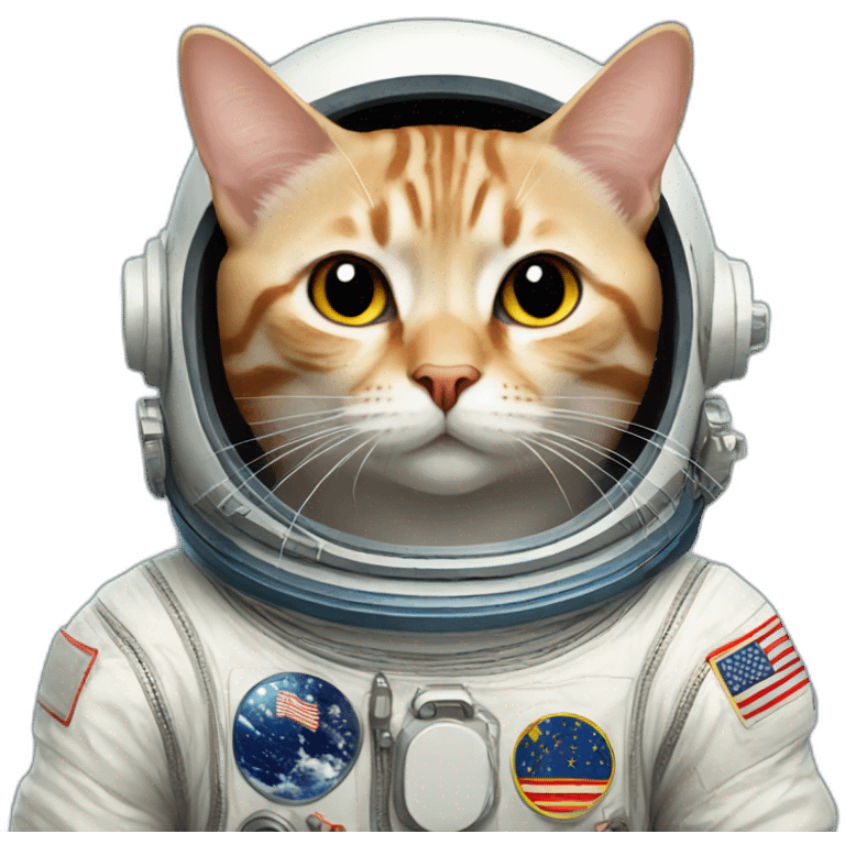 Chinese astronaut cat emoji