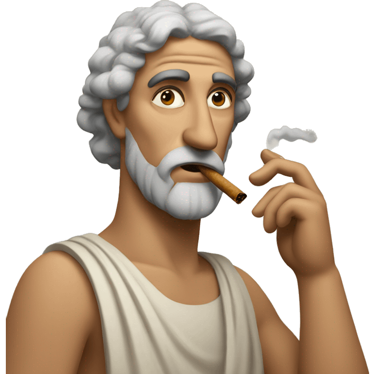 Greek man smoking emoji