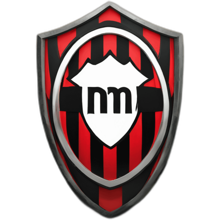 Escudo del ac Milan en una montaña emoji