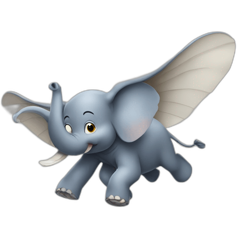 Flying elephant emoji