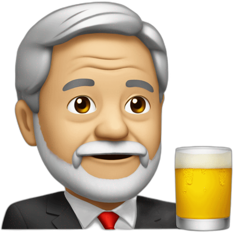 Presidente Lula drunk emoji