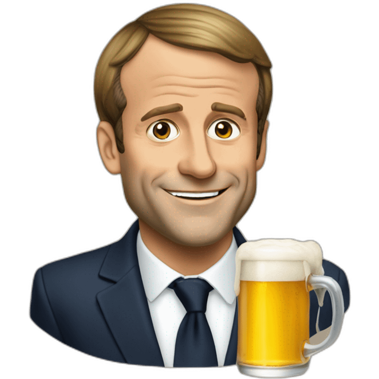 Emmanuel-Macron-bière emoji