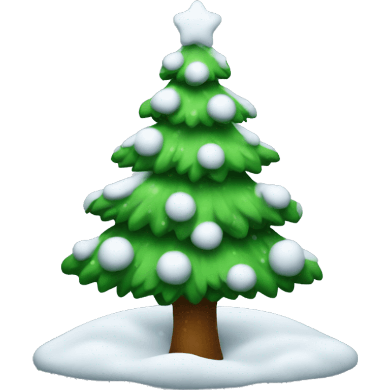 Christmas tree with snow  emoji